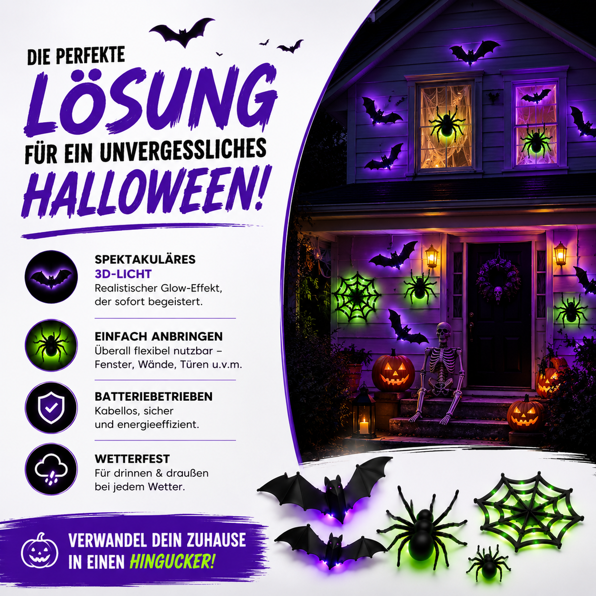 3D LED Halloween Dekoration